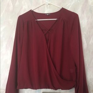 Red Lowcut Top